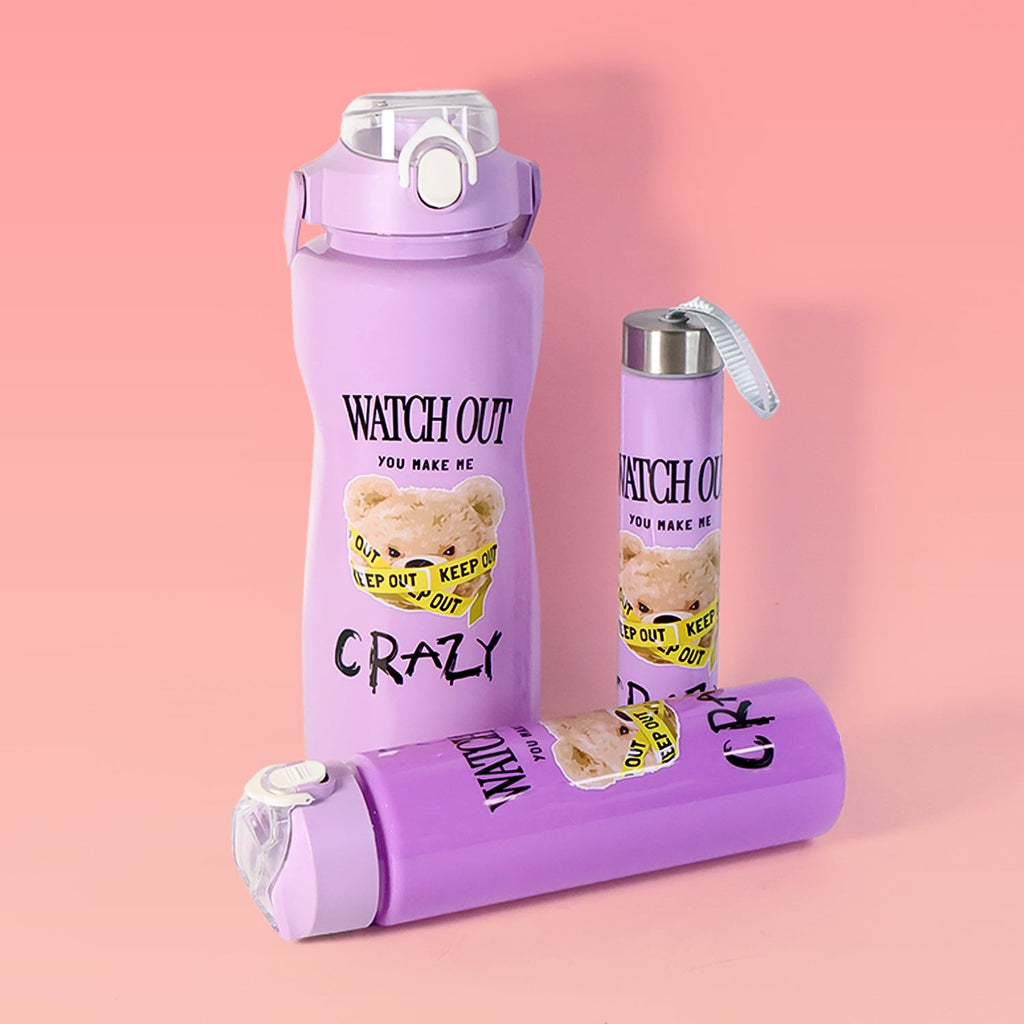 ALVENZA Water Bottle Set – Leak-Proof BPA-Free 2000ML + 900ML + 300ML