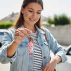 ALVENZA Mini Doll Keychain – Adorable Soft Knitted Cap & Vibrant Design