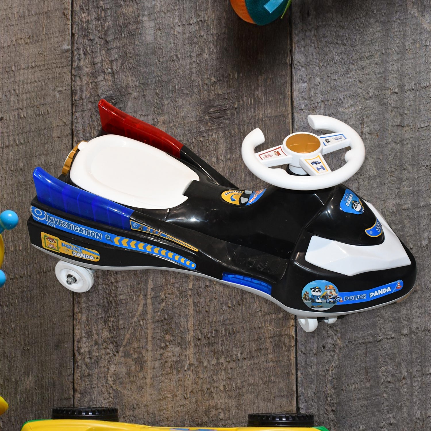 ALVENZA Police Ride-On Toy Car – Musical Lights & Safe for Kids