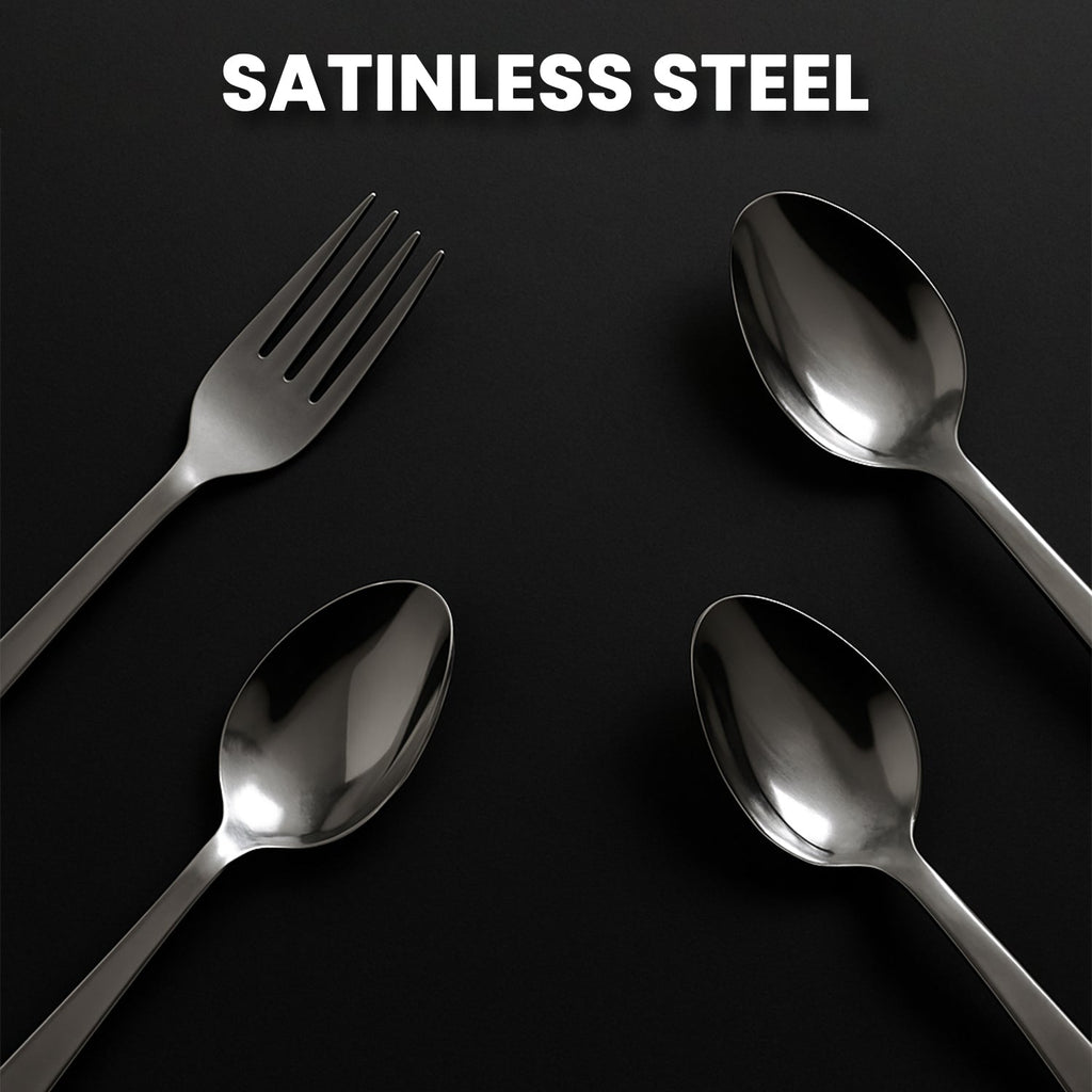 ALVENZA Stainless Steel Cutlery Set – Durable 24-Piece Dining Essentials