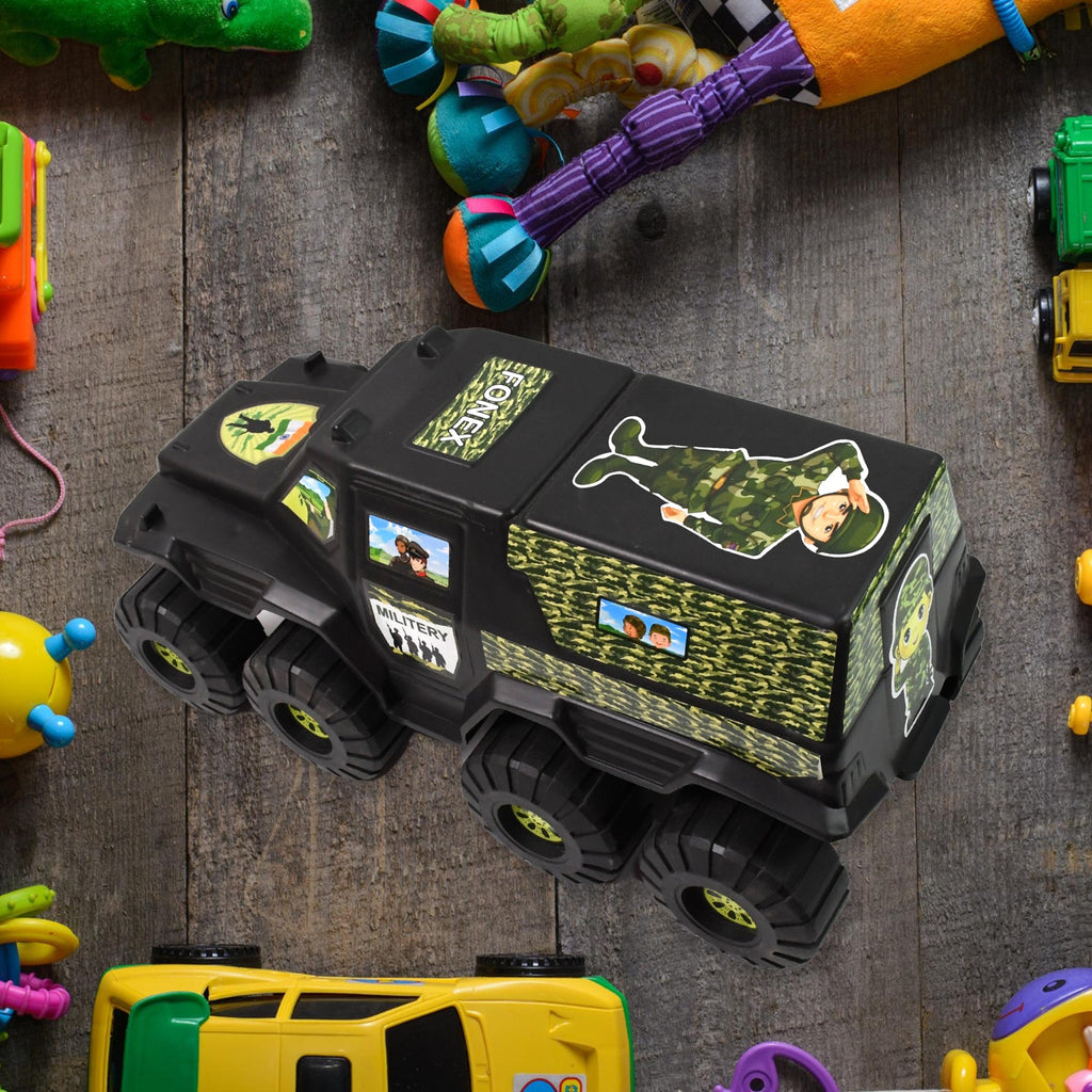 Military Toy Car 8-Wheel Plastic Army Vehicle - Detail View 5