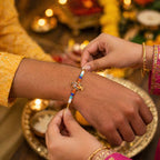 ALVENZA Shop Spiritual Rakhi with Lord Krishna Idol