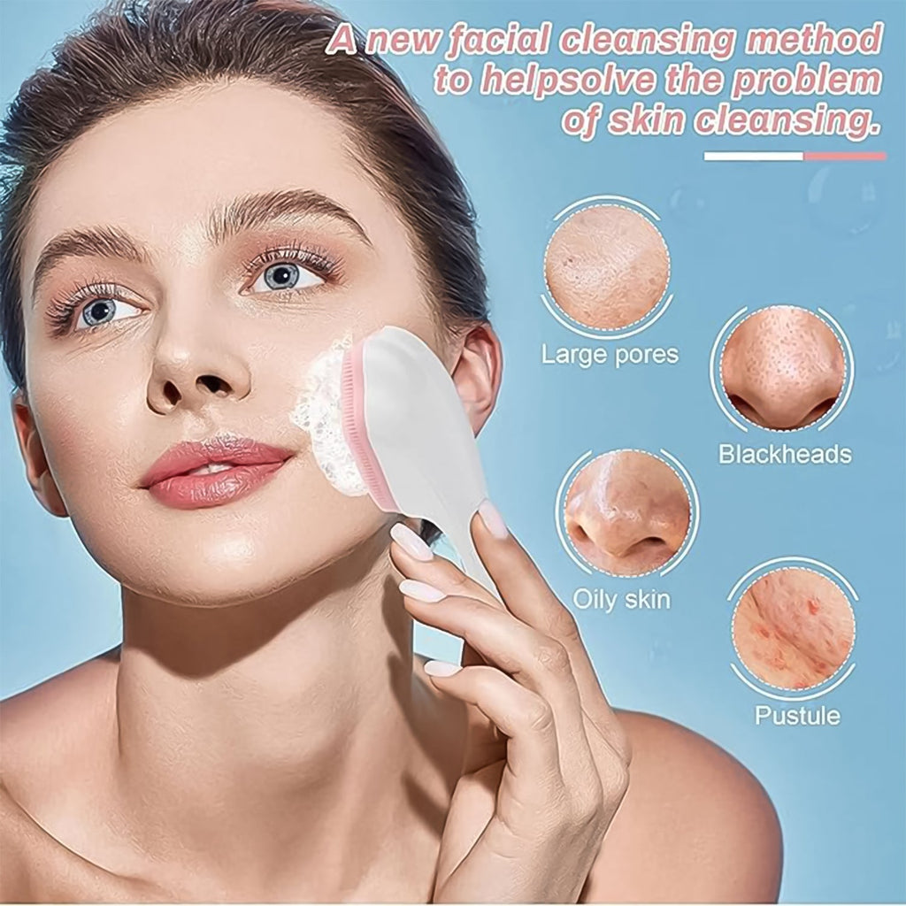 Silicone Face Scrubber Gentle Exfoliation & Cleansing | AuriGlam - Detail View 5