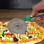 Stainless Steel Pizza Cutter Sharp Wheel | Quickslice - Back View