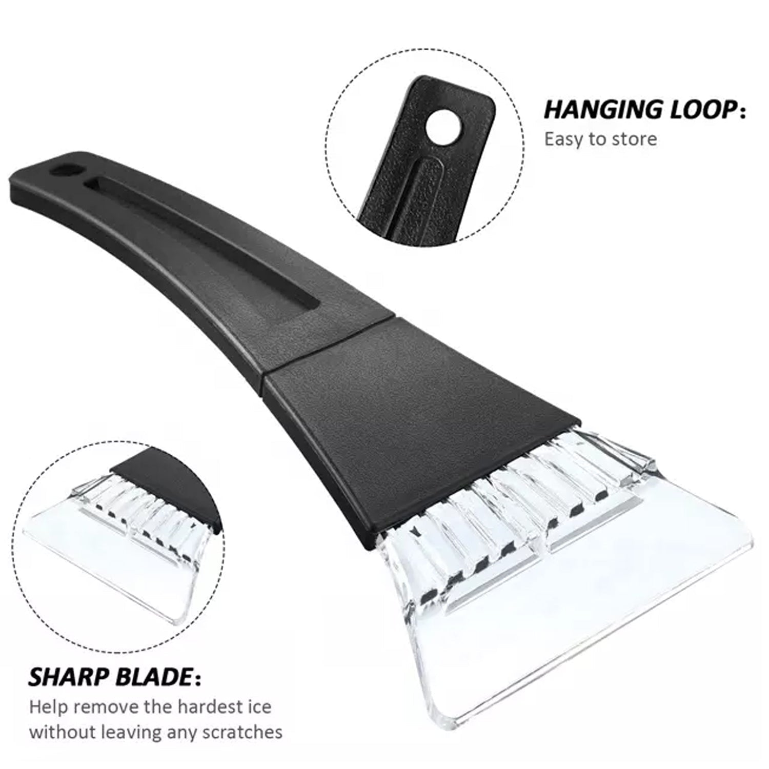 ALVENZA Car Ice Scraper – Durable Windshield Frost Remover | Velvet Wheels