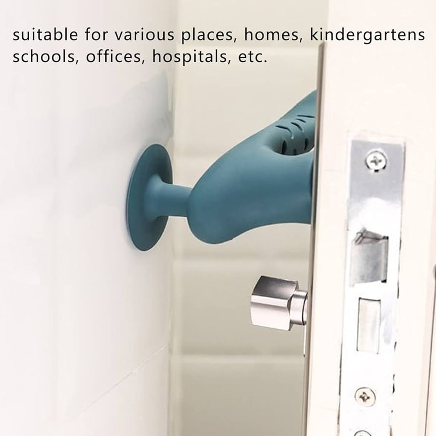 Silicone Door Handle Cover Quiet & Anti-Static Protection | Safelix - Back View