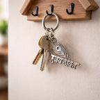 ALVENZA Religious Peepal Leaf Keychain – Durable Metal for Daily Inspiration