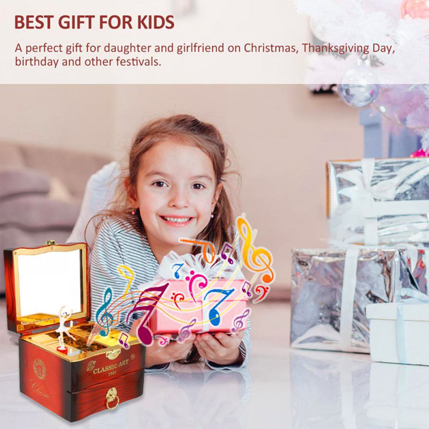 ALVENZA Ballerina Music Box – Hand Crank Piano & Storage | Deodap