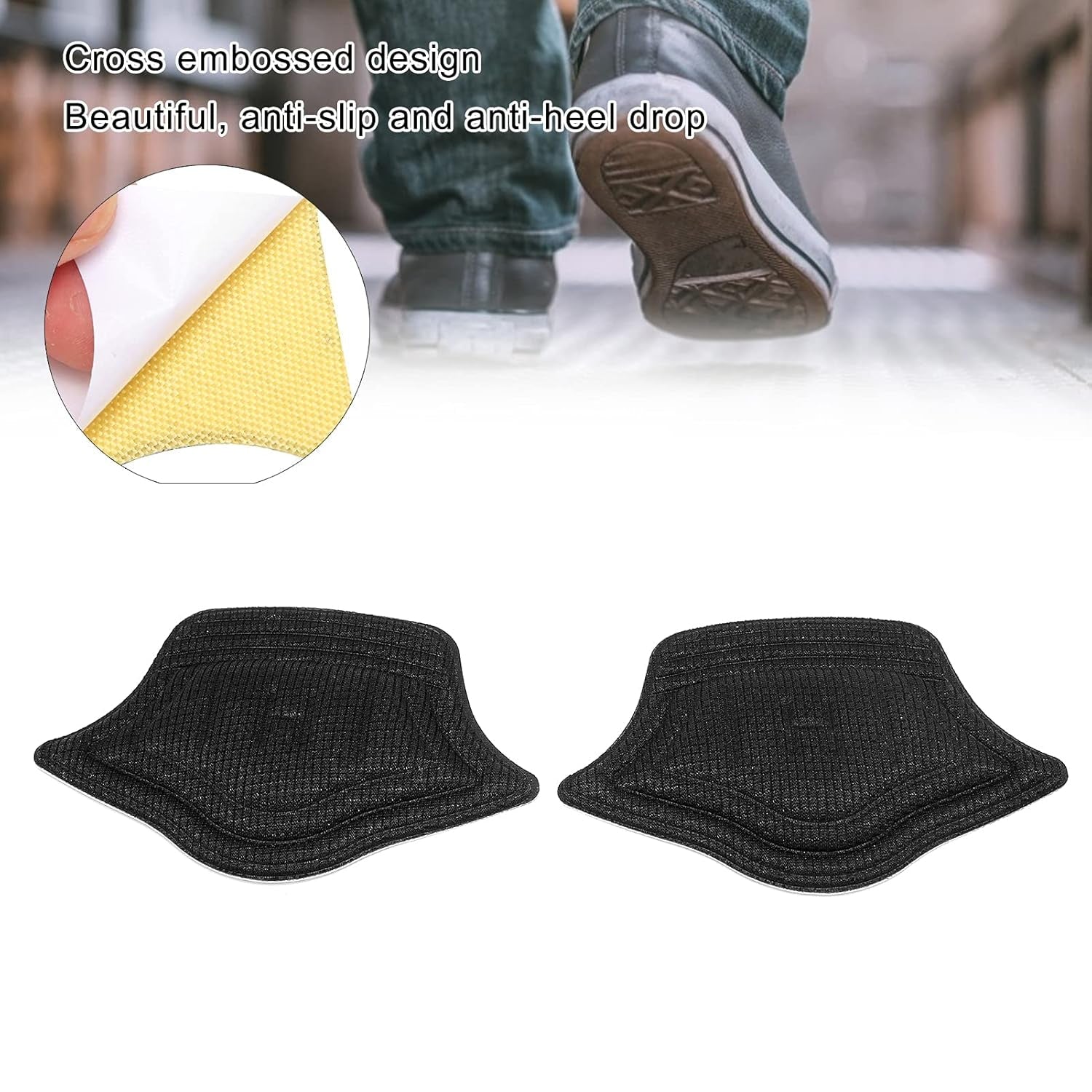 Heel Cushion Pads Soft & Protective Shoe Insoles | Velvet Wellness - Back View