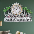 ALVENZA Plastic Wall Clock – Silent Sweep with Running Horse Design
