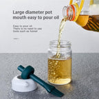 Glass Oil Dispenser with Brush Borosilicate Kitchen Bottle - Detail View 6