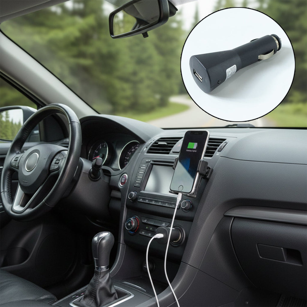 ALVENZA 12V Single USB Car Charger Adapter – Compact Mobile Car Charger