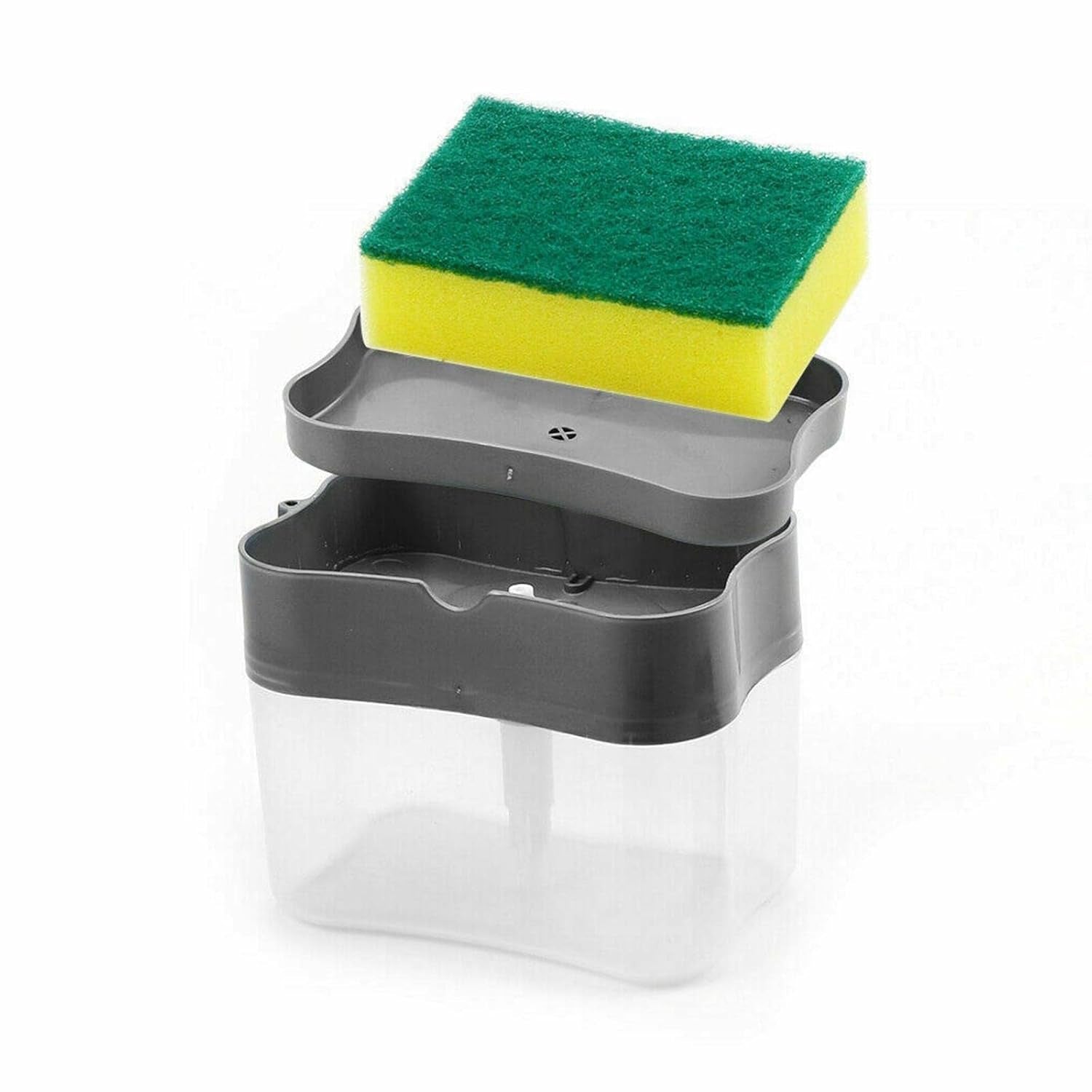 2-in-1 Soap Dispenser Built-in Scrub Holder & Organiser | Konvex - Detail View 5
