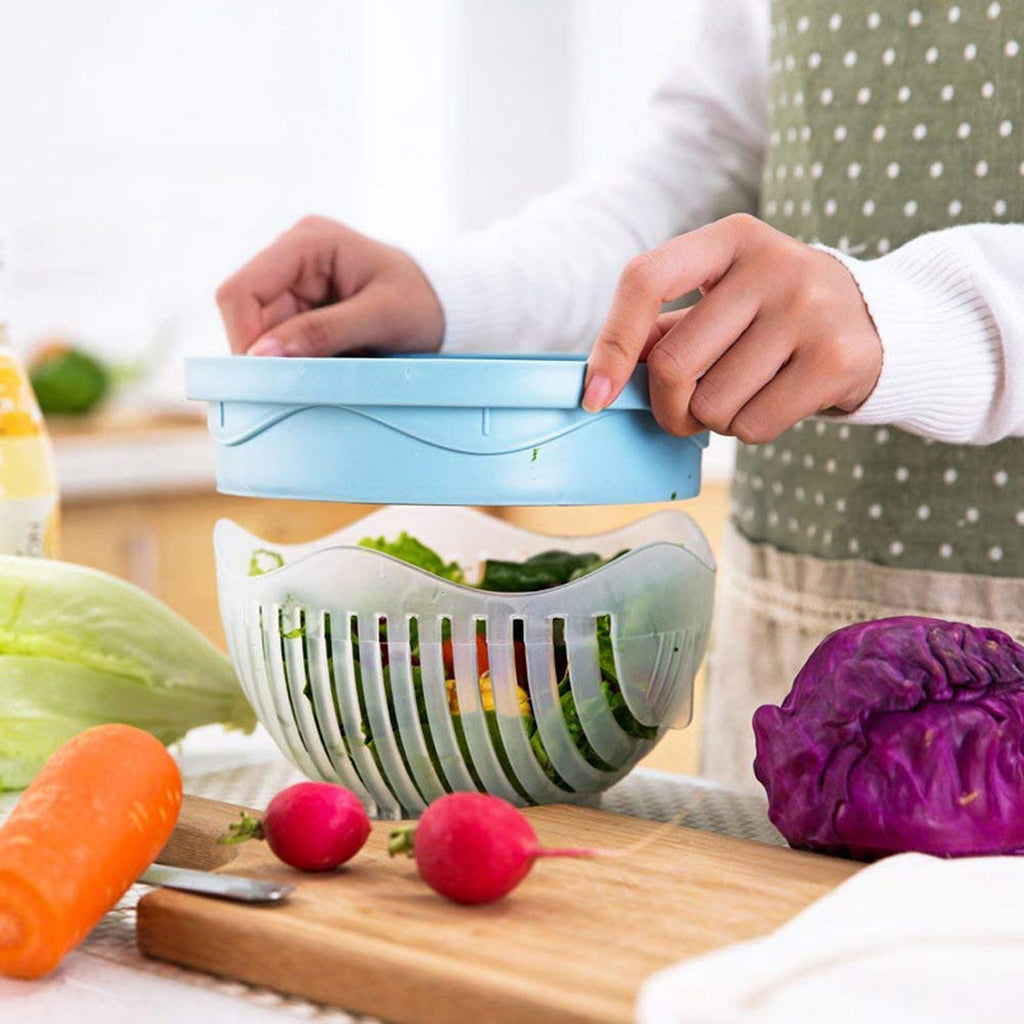 60 Seconds Salad Cutter Bowl Quick Vegetable & Fruit Slicer | Quickslice - Detail View 7