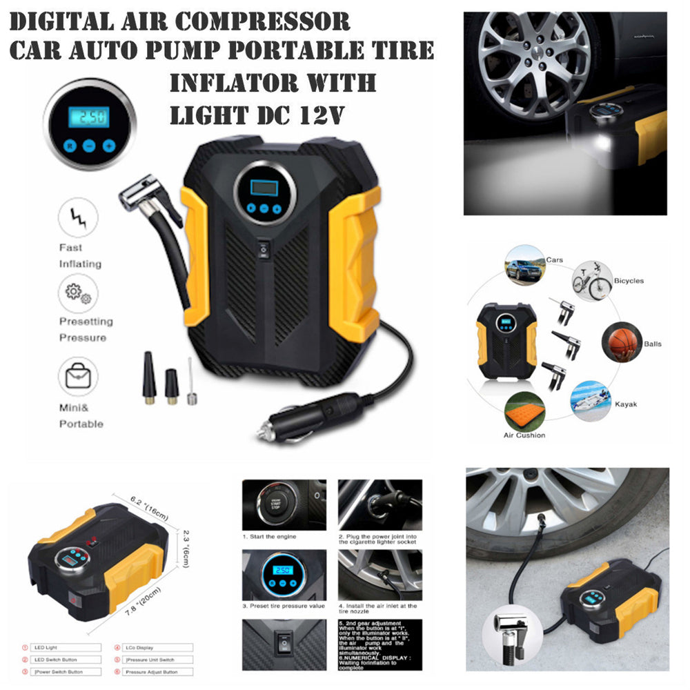 ALVENZA Car Tyre Inflator – Portable Digital Air Pump for Bikes | Velvet Wheels