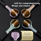 3-Sided Toothbrush Soft Bristle Set for Complete Oral Care | BrushedUp - Back View