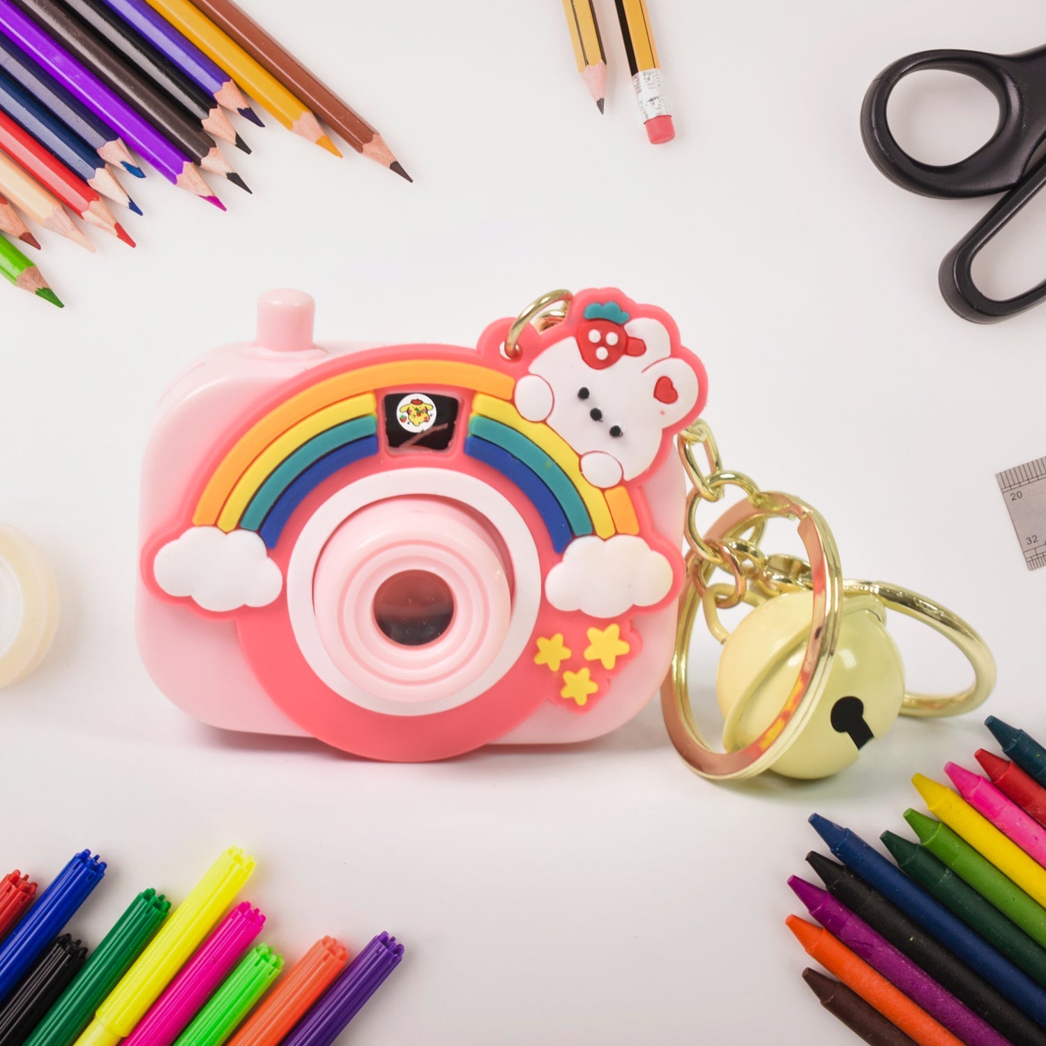 ALVENZA Projective Camera Keychain – Fun Rainbow Image Projector
