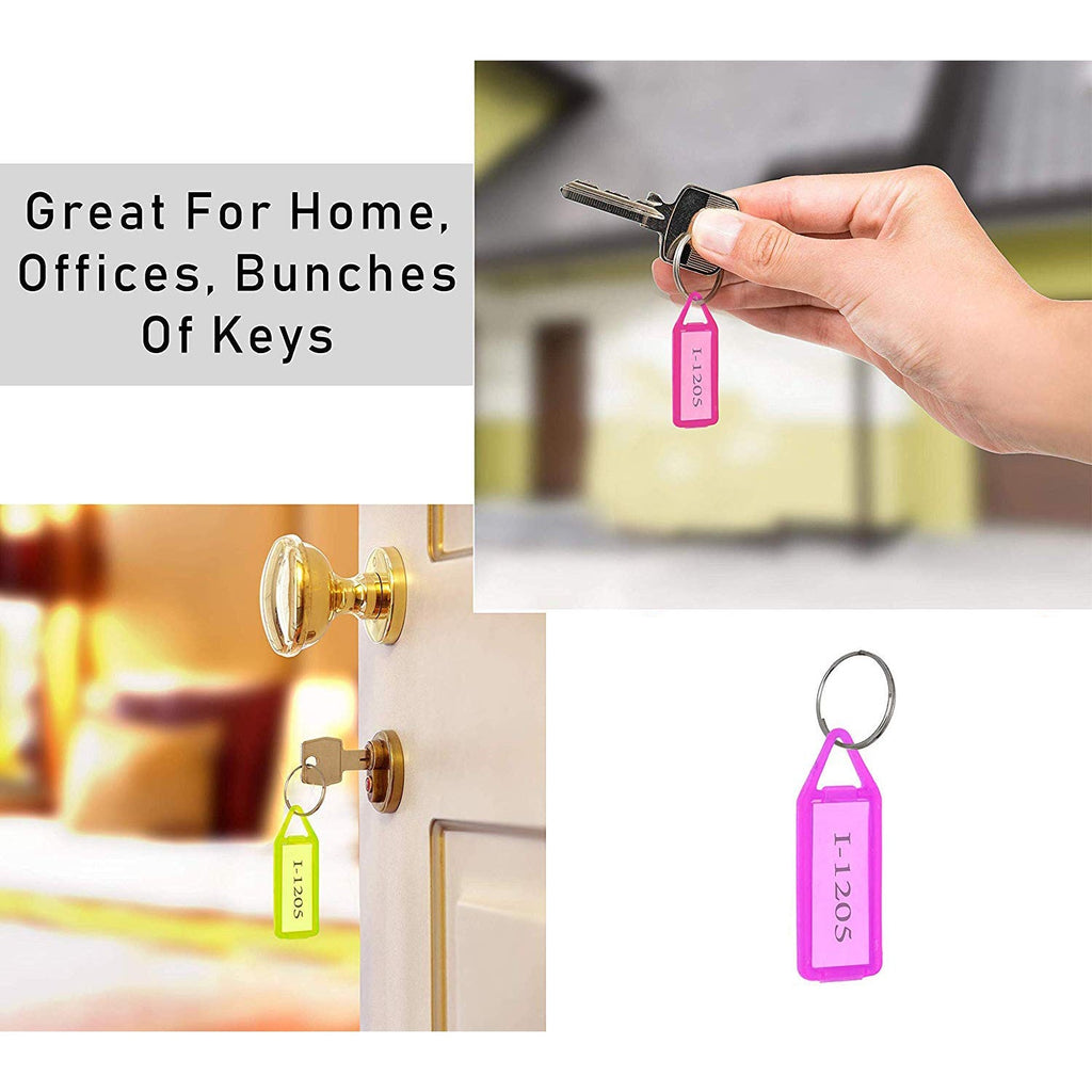 ALVENZA Clear Keychain ID Tag – Writable Durable Label for Organization