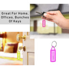 ALVENZA Clear Keychain ID Tag – Writable Durable Label for Organization