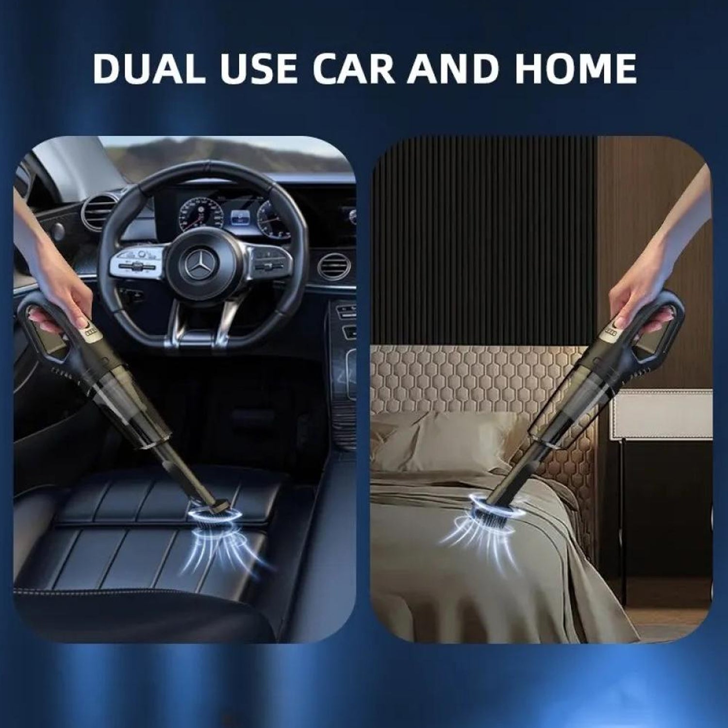 ALVENZA Wireless Car Vacuum Cleaner – Portable 2-in-1 Dust Buster | Velvet Wheels