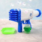 Bubble Gun for Kids 32 Holes, Powerful Blaster | Play & Move - Front View