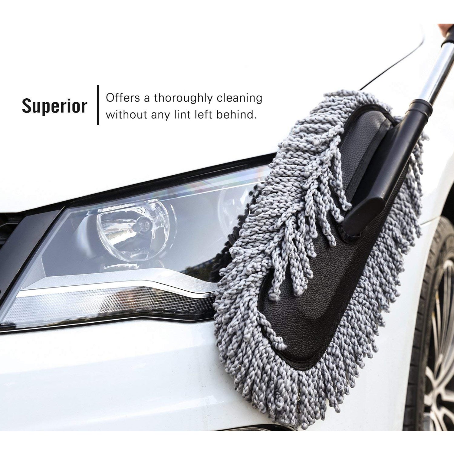 ALVENZA Car Duster – Retractable Handle Microfiber | Velvet Wheels