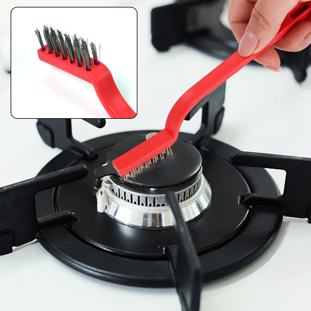 Mini Stainless Steel Wire Brush Rust Removal & Detail Cleaning | SparkleTidy - Front View