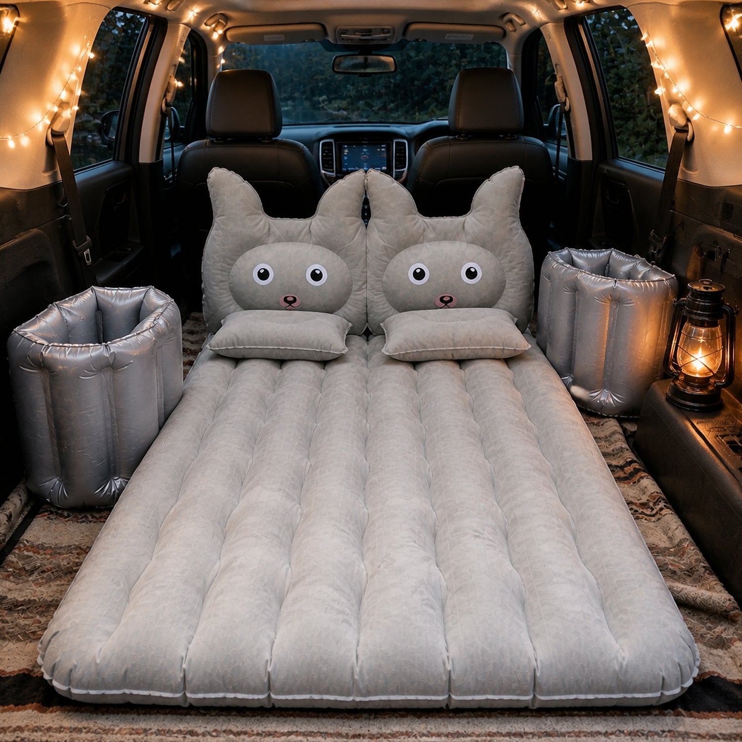 ALVENZA Car Air Mattress Bed Set – Comfortable & Portable Camping Solution, Car Sofa
