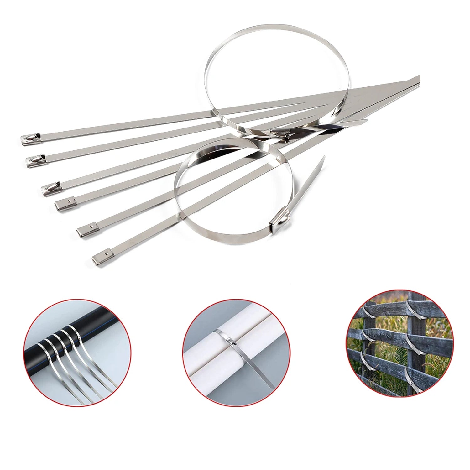 ALVENZA Stainless Steel Cable Ties – Heavy-Duty, 100 Pc | DeoDap