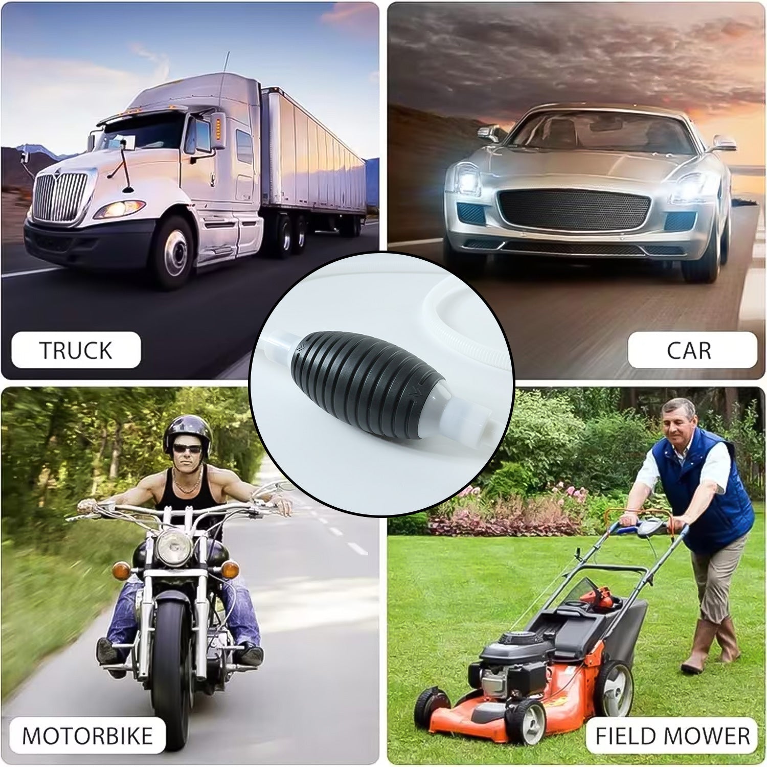 ALVENZA Manual Liquid Transfer Pump – Portable, Spill-Free Fuel & Water Pump
