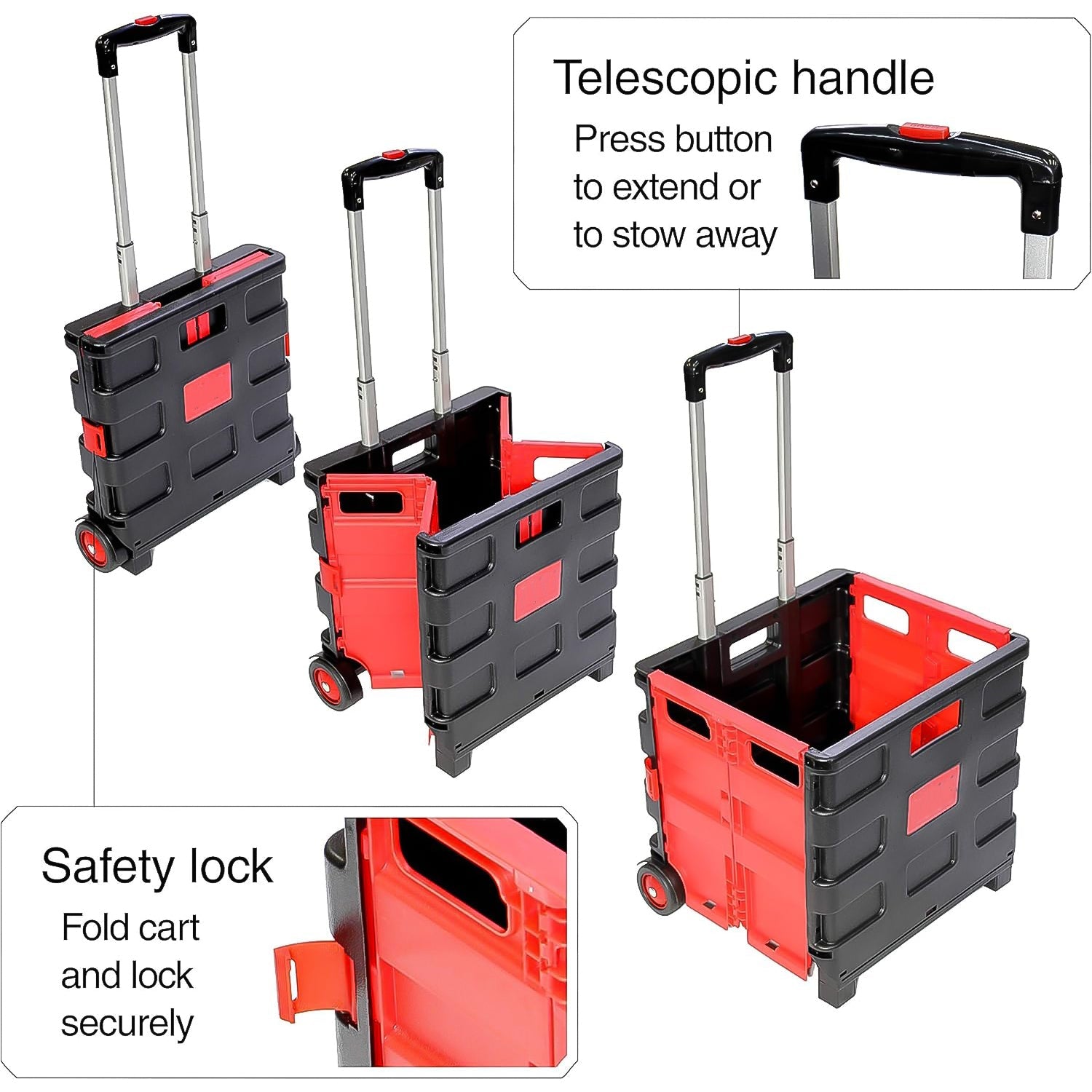 ALVENZA Foldable Shopping Trolley – Portable Grocery & Travel Cart | ClassiCarry