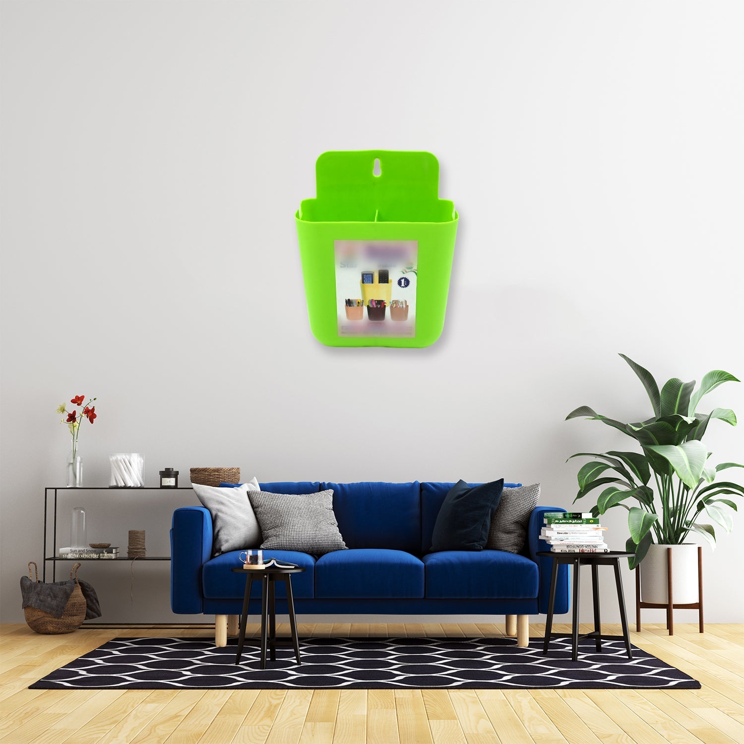 ALVENZA Wall Holder – 2-Section Mobile, Remote & Brush Organizer | GlimmerHome