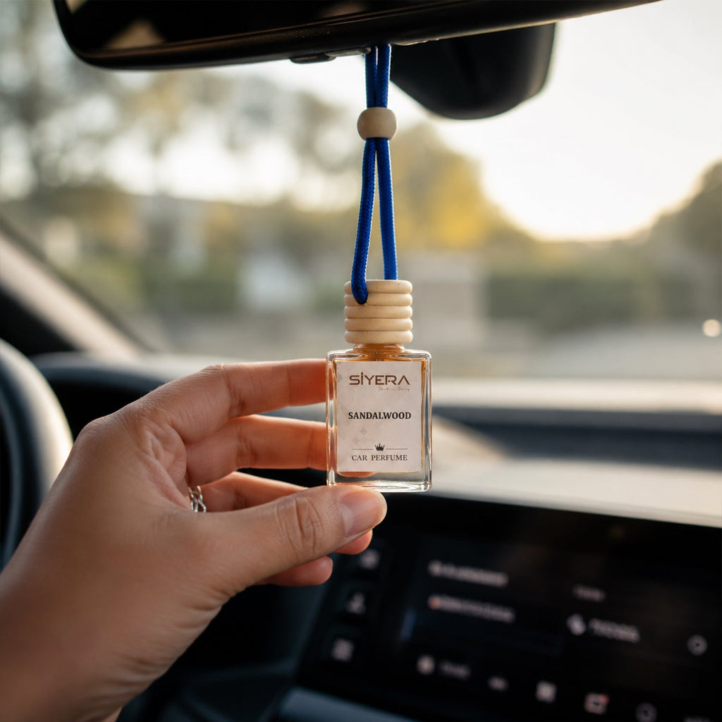 ALVENZA Sandalwood Car Perfume – Long-Lasting Woody Fragrance for Vehicles