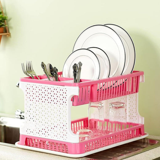 ALVENZA Kitchen Organizer Rack with Water Storing Tray – Durable & Space-Saving
