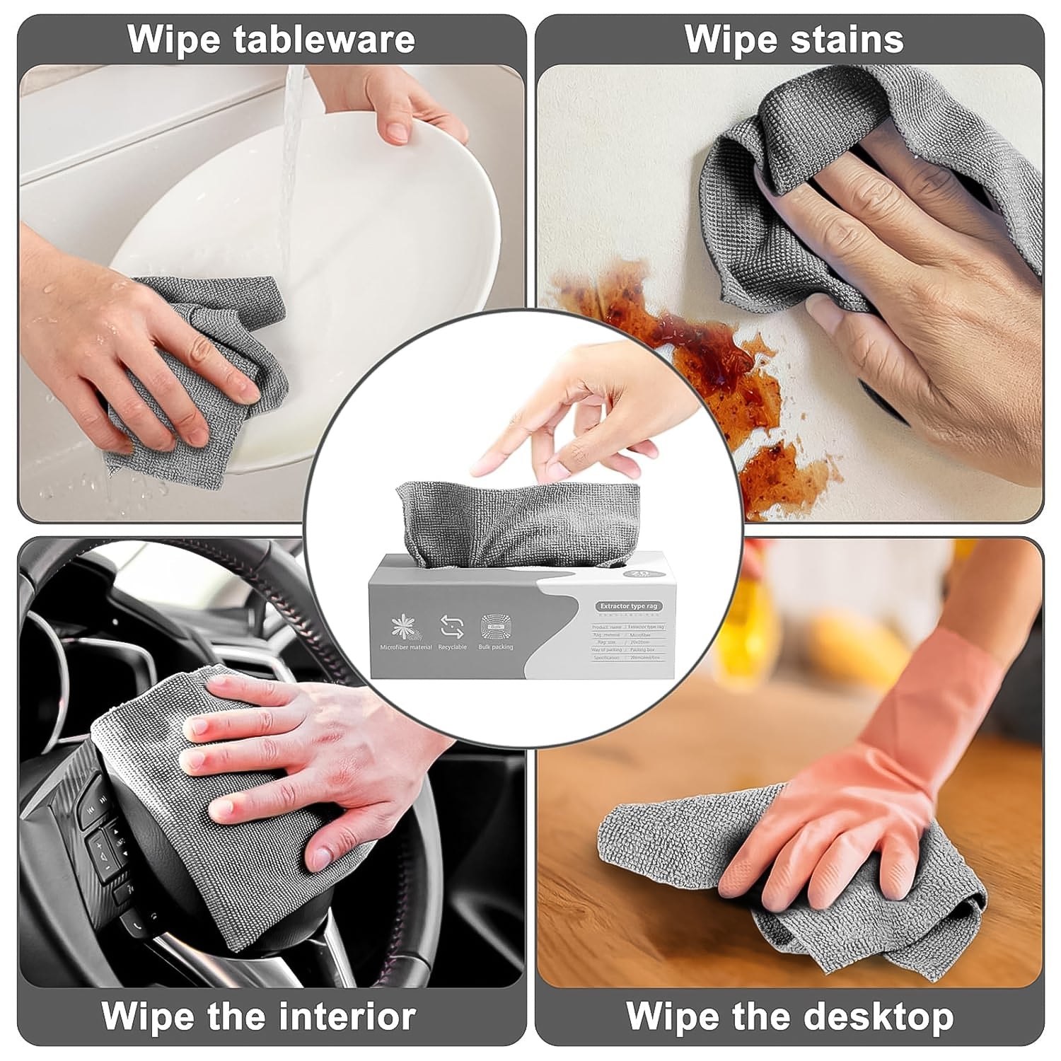 ALVENZA Magic Wipe Cleaning Cloths – Thick, Absorbent & Multi-Purpose (20 Pc)