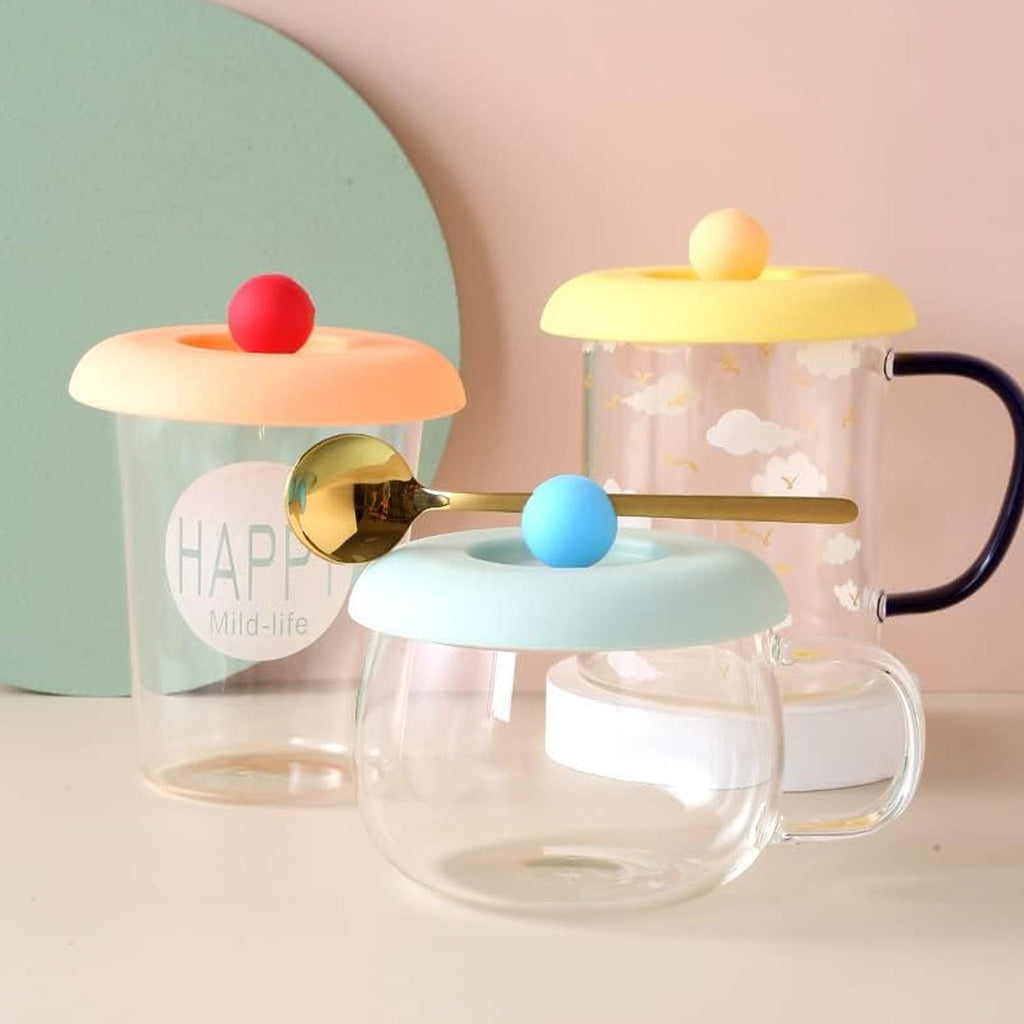 Silicone Cup Lid Airtight Seal for Mugs & Cups | Tidy Table - Front View