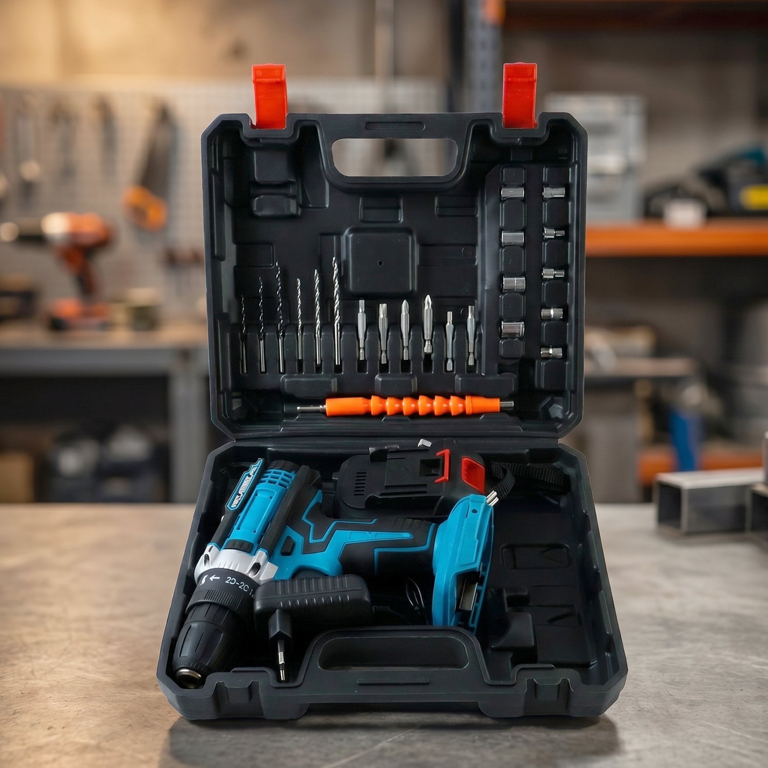 Cordless Drill Machine Portable Power & Versatile Use - Front View
