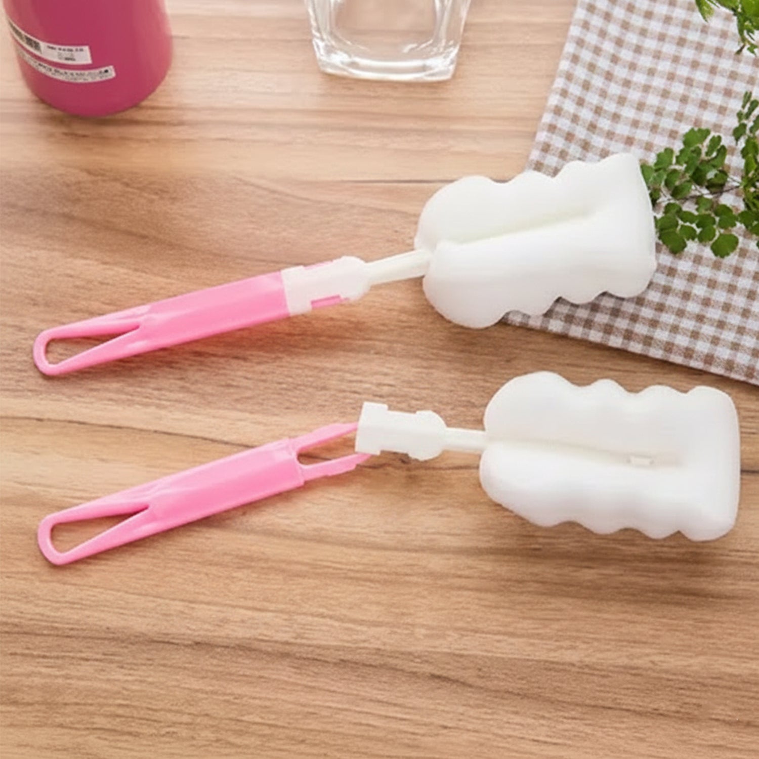 Long Handle Silicone Bottle Brush Gentle & Flexible Cleaning - Detail View 5