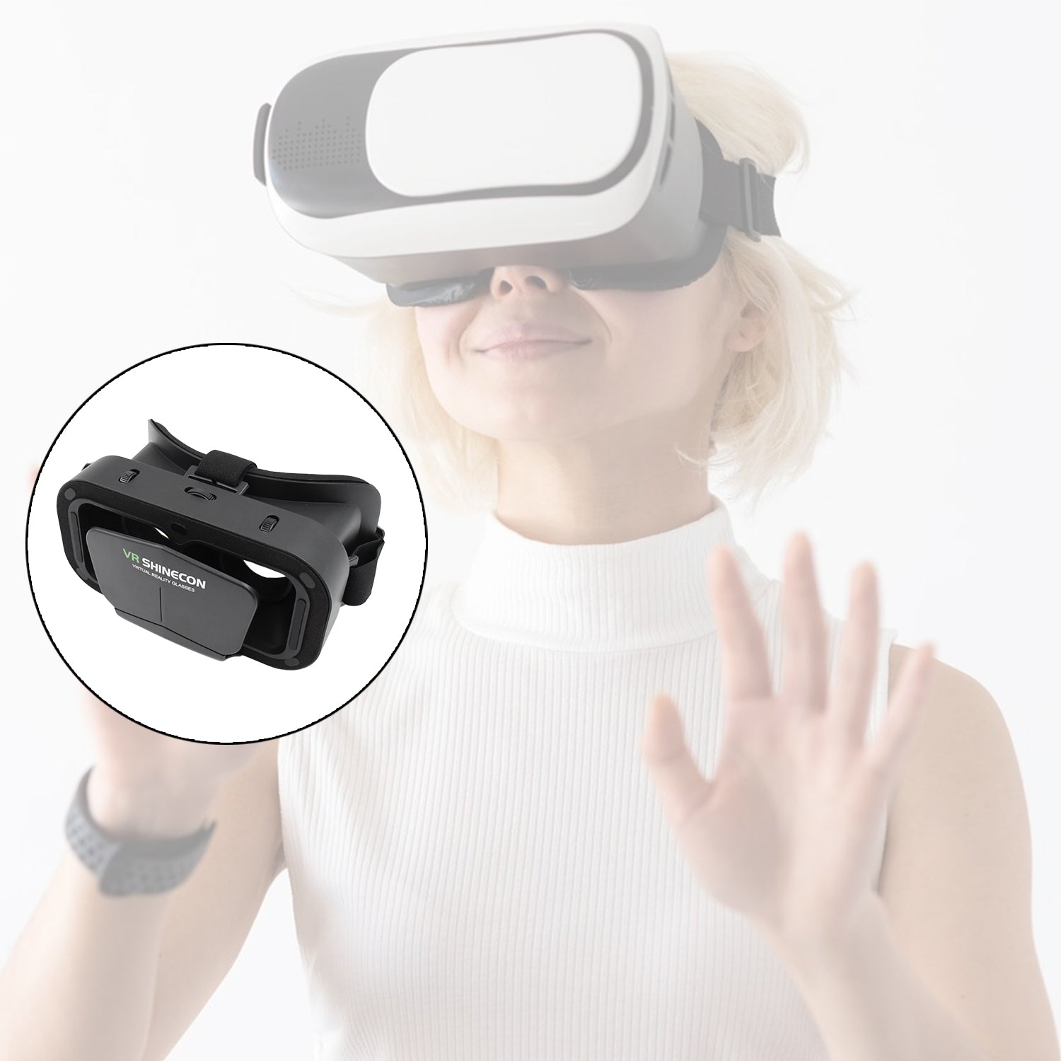 ALVENZA 3D VR Box Headset – Adjustable Lenses for Comfortable VR Experience