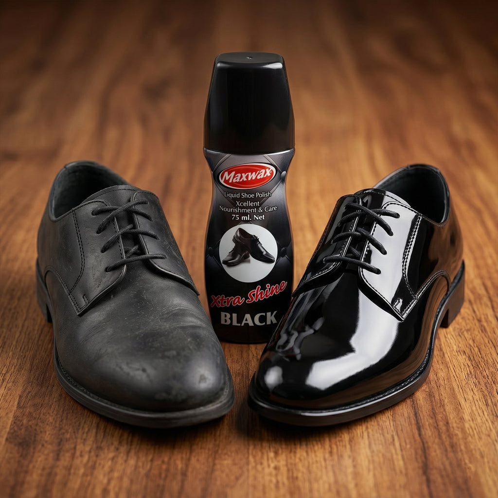 Liquid Shoe Polish Easy Application & Instant Shine for Leather Shoes - Detail View 5