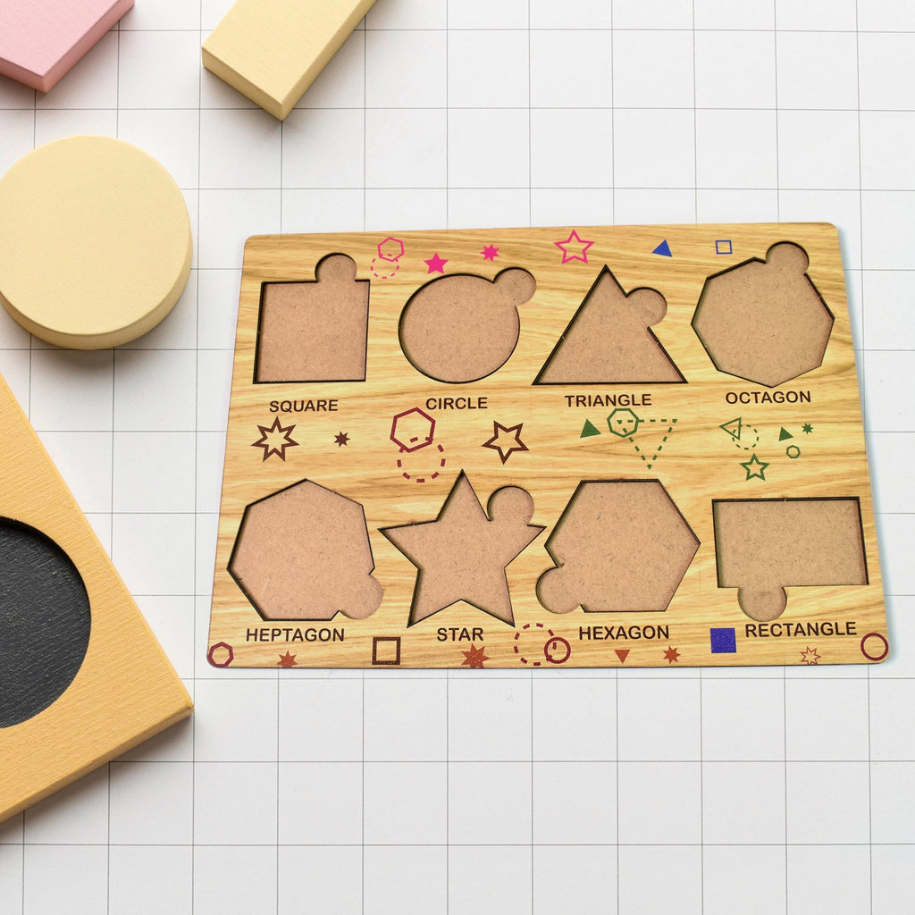 Wooden Triangle Puzzle Educational Toy for Kids | Inventive Play - Detail View 6
