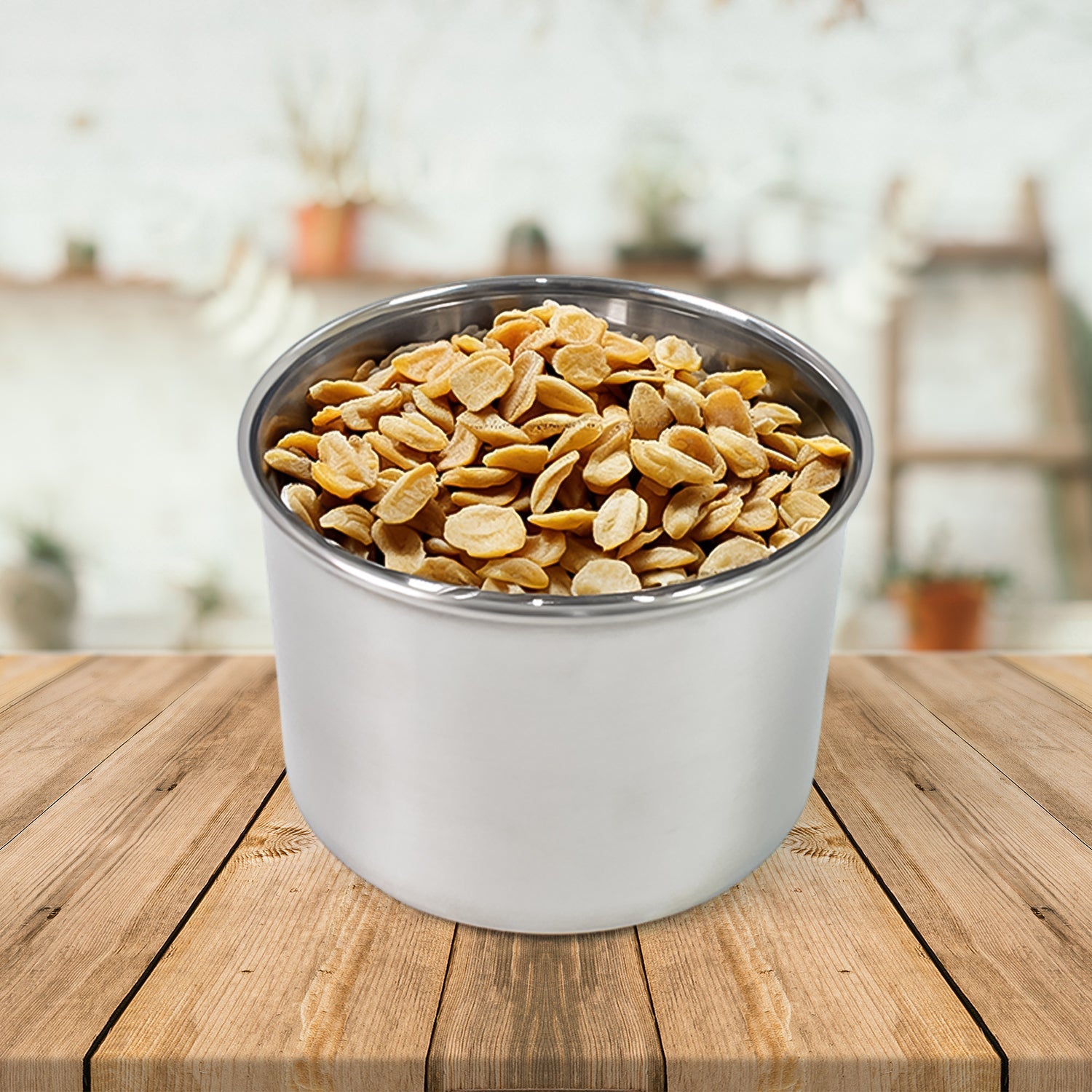 Airtight Stainless Steel Containers See-Through Lid, 500ML (Set of 2) | Konvex - Back View