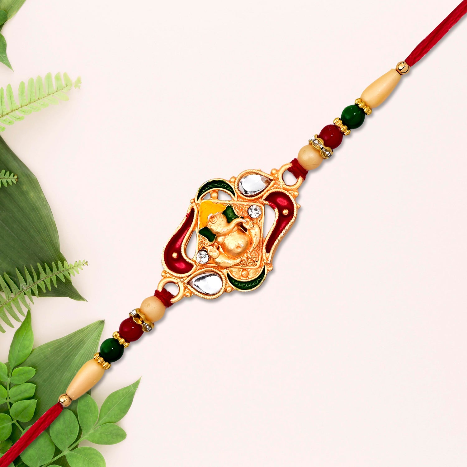 ALVENZA Ganpati Bappa Ki Rakhi - Elegant Traditional Raksha Bandhan Gift