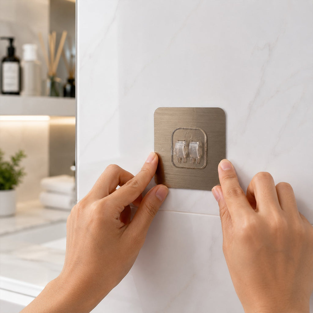 Adhesive Plastic Wall Hook Strong Hold & Easy Installation - Detail View 7
