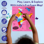 ALVENZA India Map Puzzle – Educational EVA Foam Game for Kids