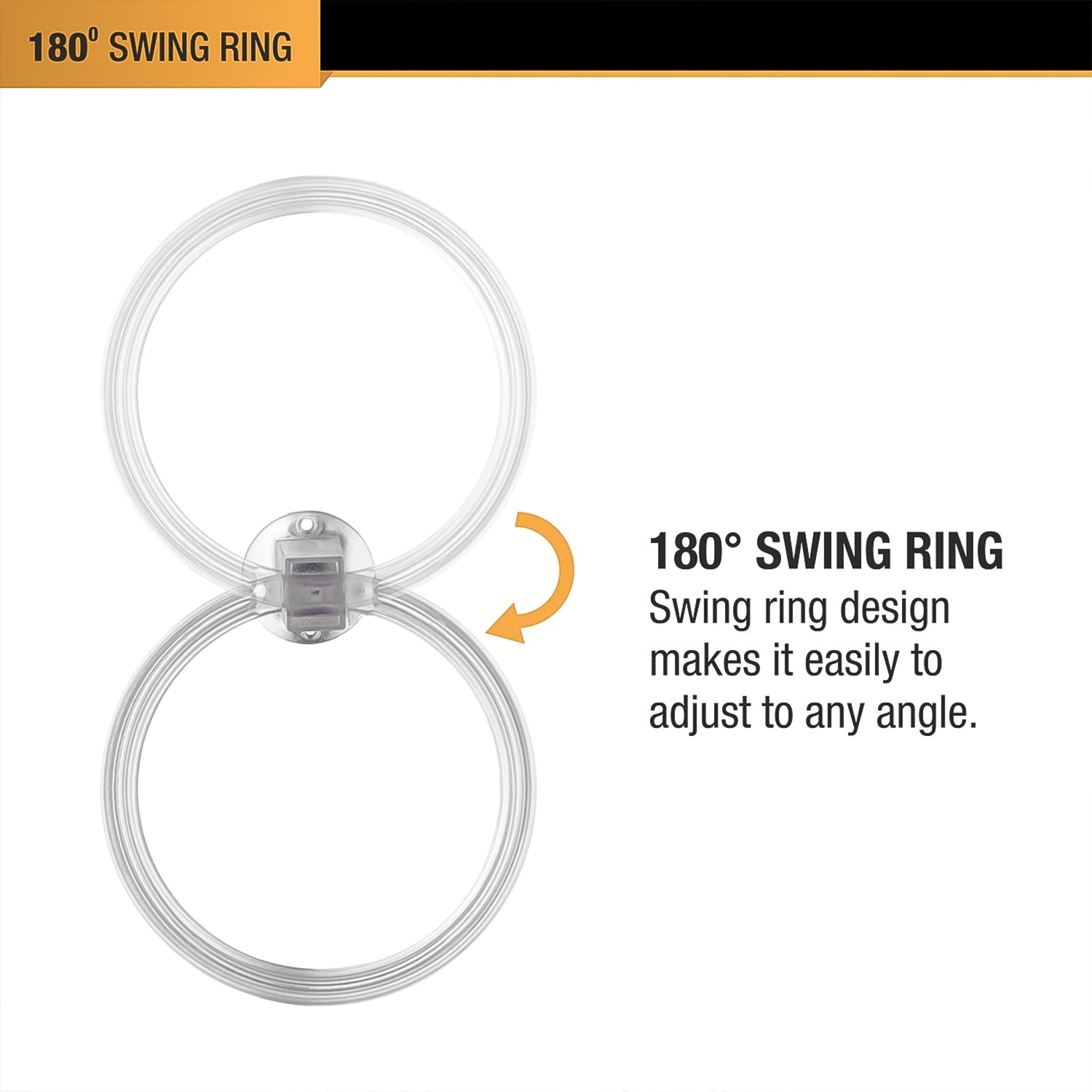 ABS Towel Ring Unbreakable Wall Mounted Holder | BathNova - Back View