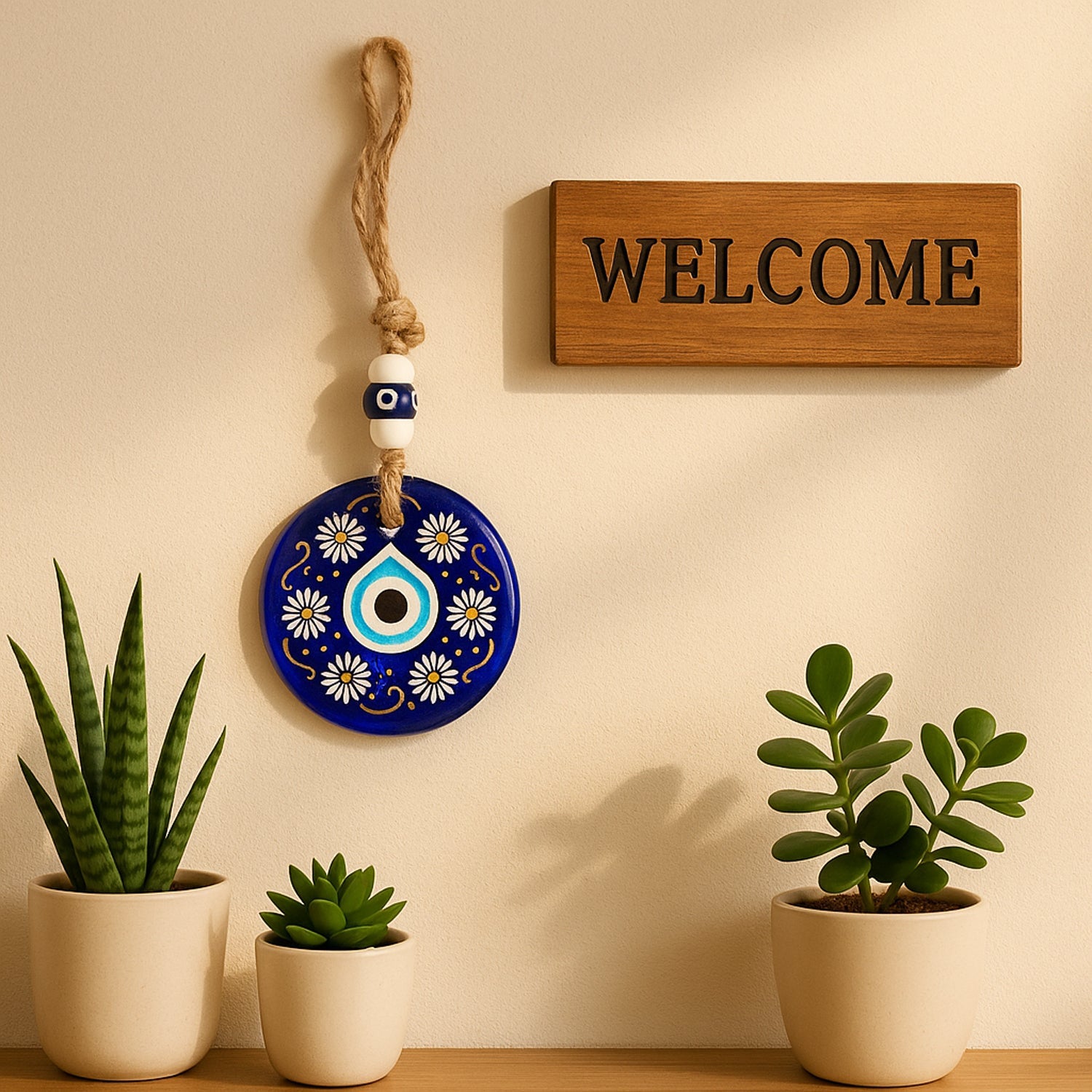 ALVENZA Evil Eye Wall Hanging – Positive Energy & Protection Charm