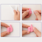 ALVENZA Hand-Shaped Wall Clip Holder – Pink Silicone Cable Organizer