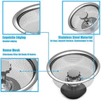 Stainless Steel Sink Strainer Adjustable Stopper | Garth - Detail View 6