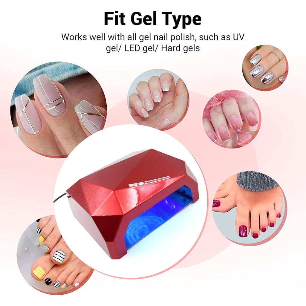 36W LED Nail Dryer – Fast UV Gel Curing Lamp | Indo Glow